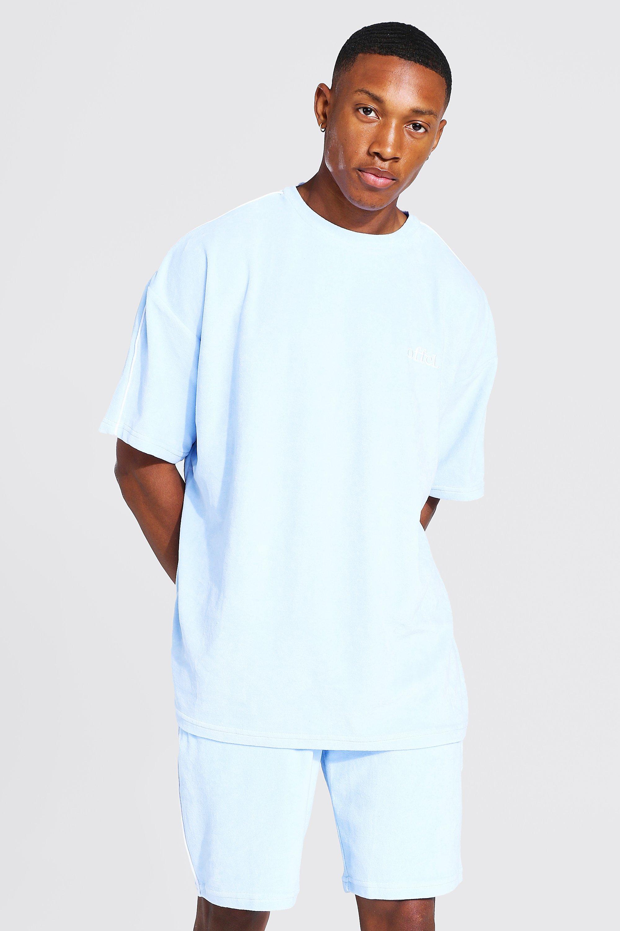 T shirt velour discount homme